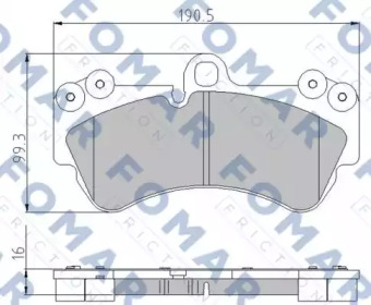 FOMAR FRICTION fo891581 -  Комплект тормозных колодок, дисковый тормоз